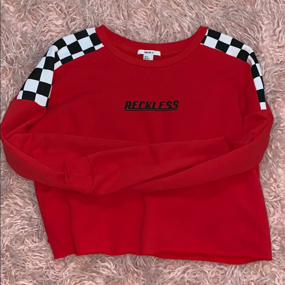 Red Crop Top Sweater